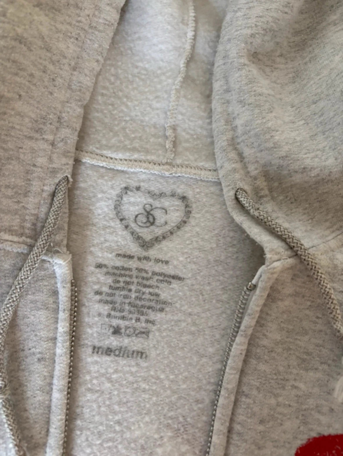 OFFICIAL Sabrina Carpenter Short n Sweet Tour 2025 Grey Zip Up Hoodie Medium