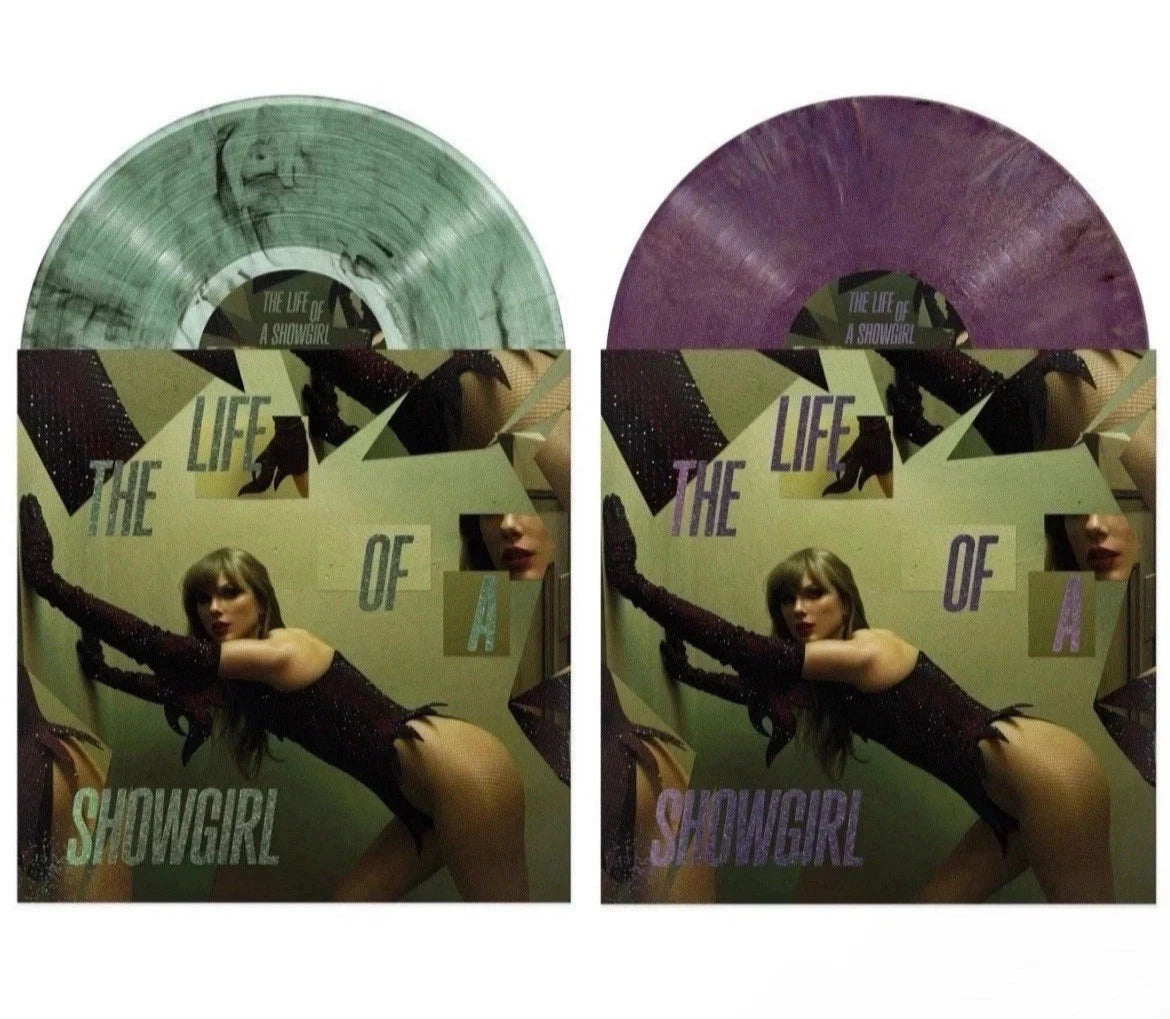 Taylor Swift Life Of A Showgirl Shiny Bug Violet + Wintergreen Vinyl Set IN HAND SEALED