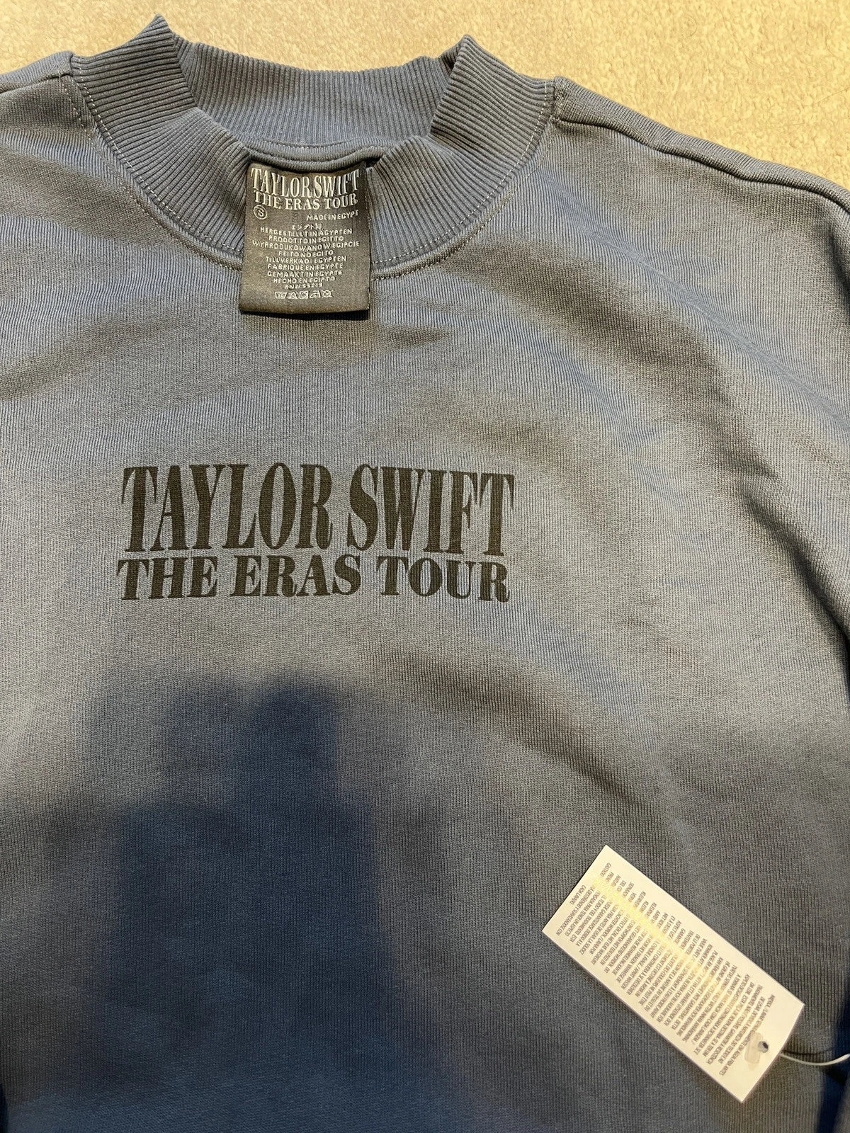 Taylor Swift Eras Tour Blue Crewneck - Size Small - Official Tour Merchandise