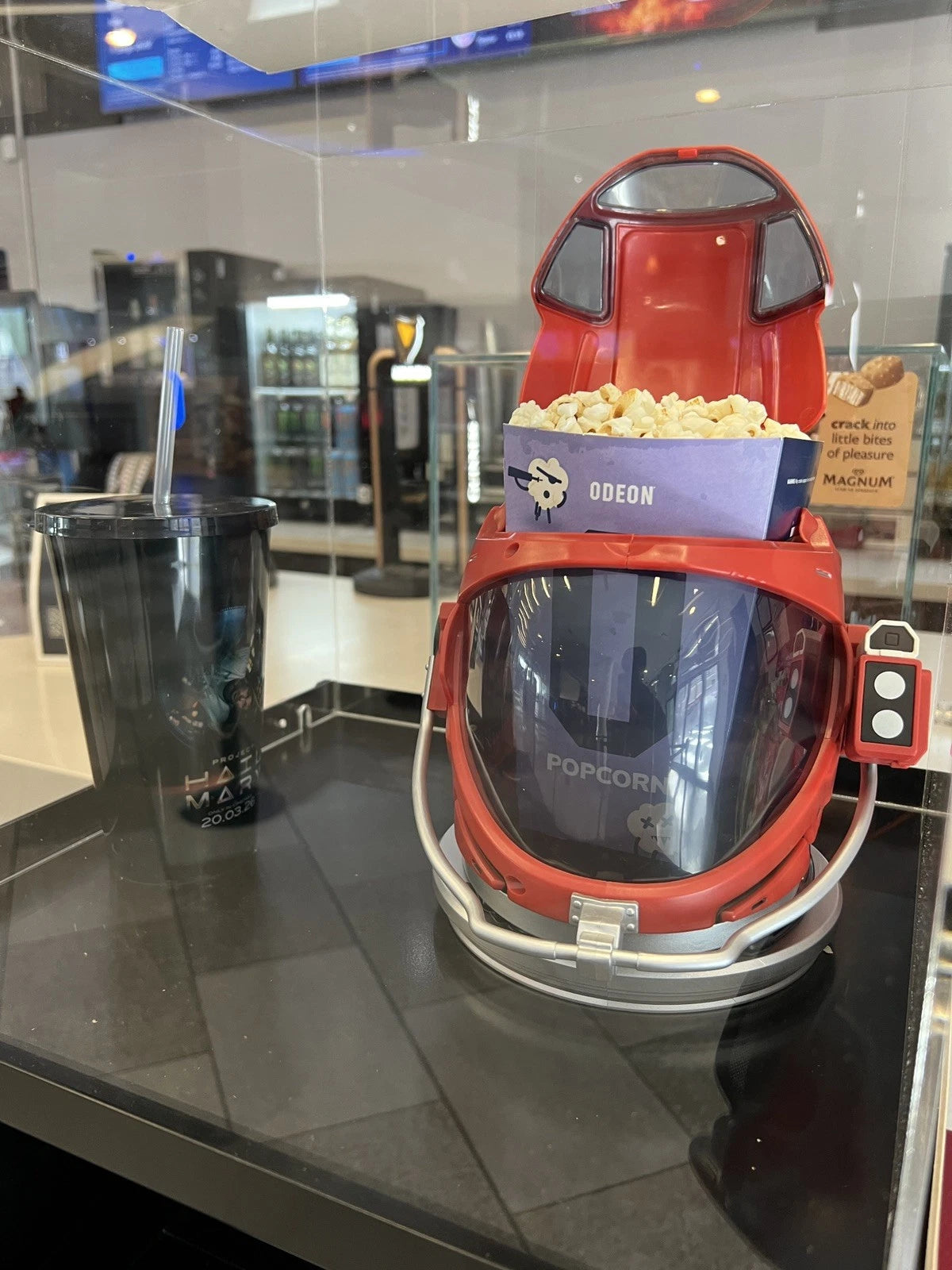 Project Hail Mary Limited Edition Helmet Popcorn Bucket and Collectors Cup Odeon