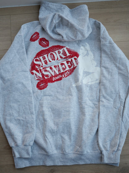 OFFICIAL Sabrina Carpenter Short n Sweet Tour 2025 Grey Zip Up Hoodie Medium