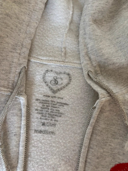 OFFICIAL Sabrina Carpenter Short n Sweet Tour 2025 Grey Zip Up Hoodie Medium