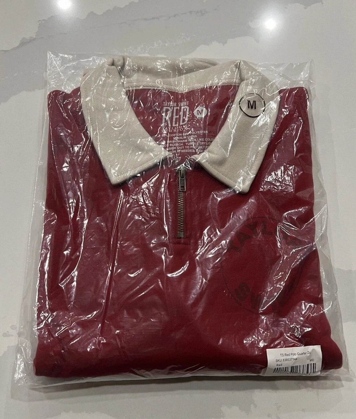 RED (TAYLOR'S VERSION) I REMEMBER IT ALL TOO WELL ZIP POLO NWT SIZE MEDIUM