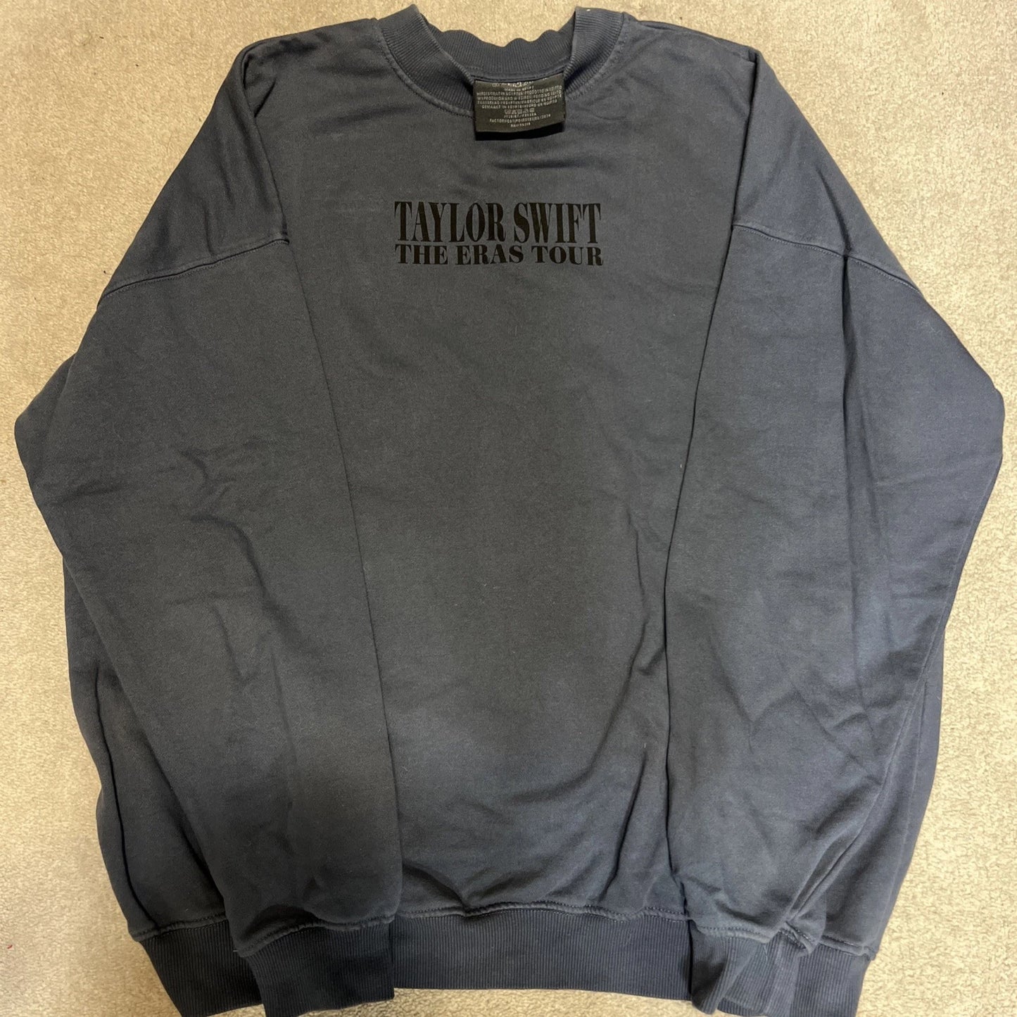 Taylor Swift Eras Tour Blue Crewneck - Size Small - Official Tour Merchandise