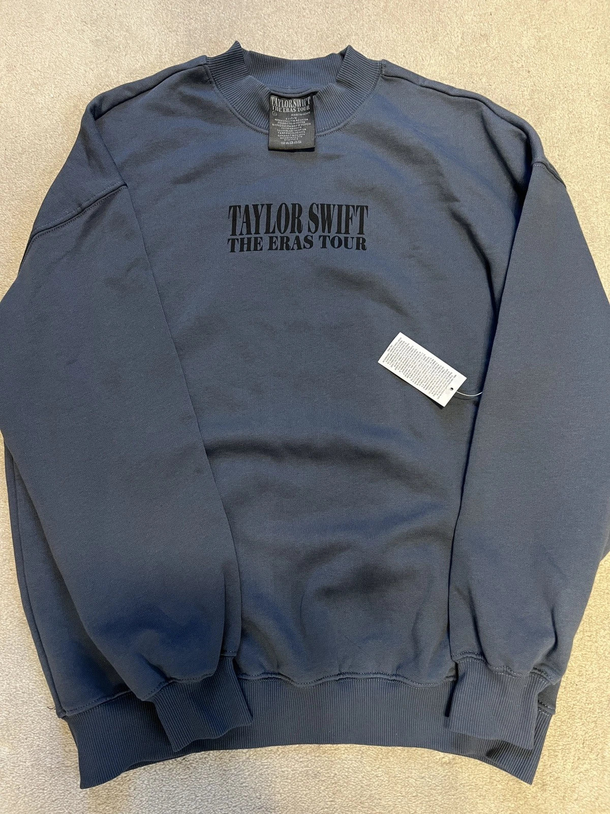 Taylor Swift Eras Tour Blue Crewneck - Size Small - Official Tour Merchandise