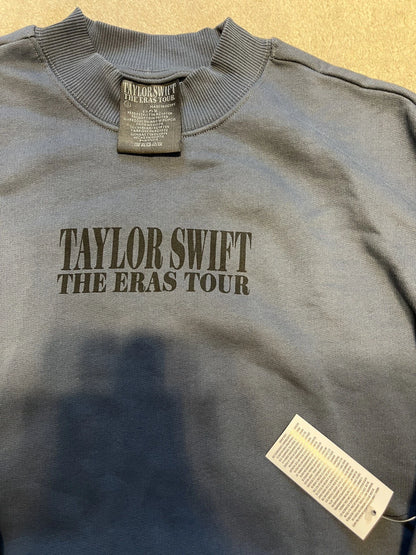 Taylor Swift Eras Tour Blue Crewneck - Size Small - Official Tour Merchandise