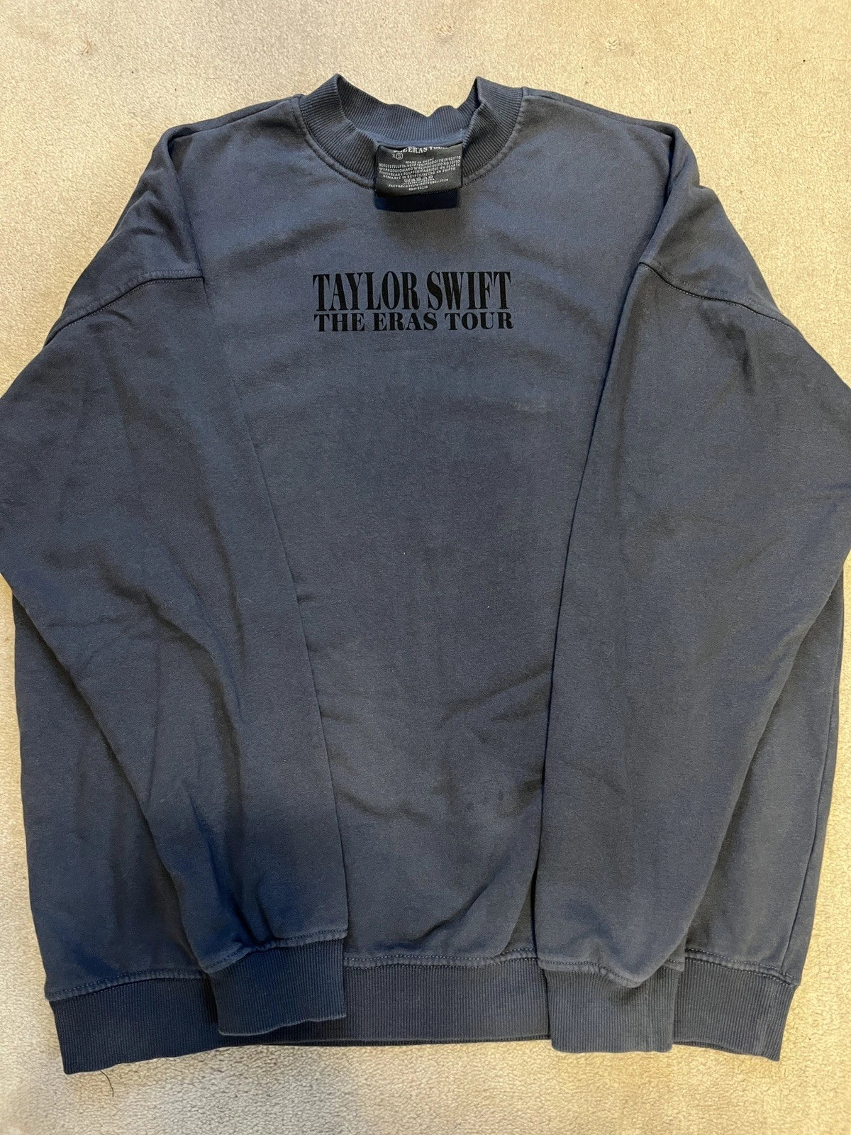 Taylor Swift Eras Tour Blue Crewneck - Size XS - Official Tour Merchandise