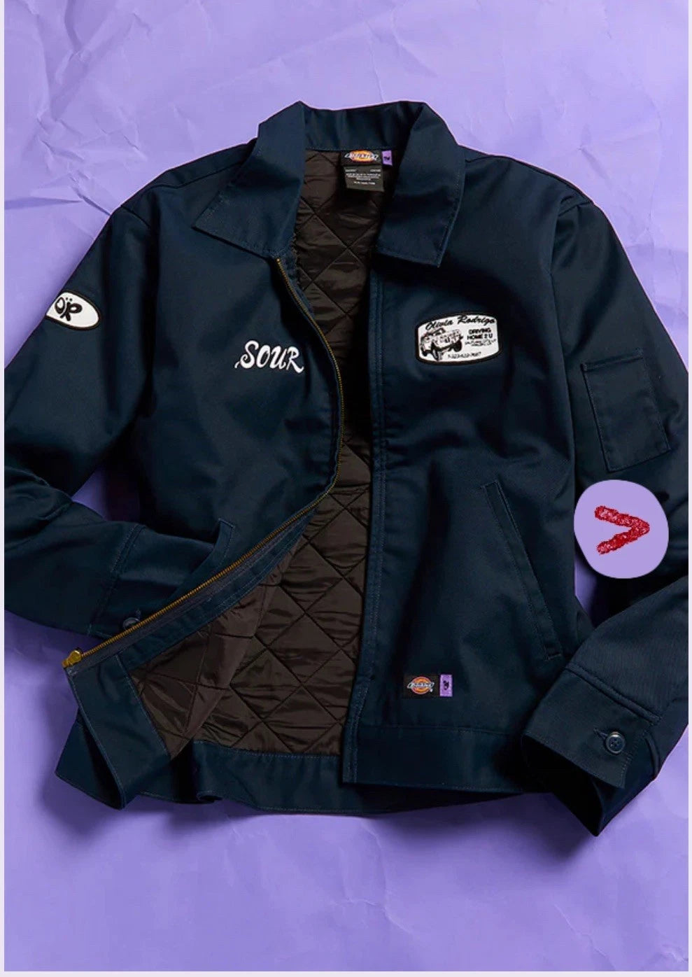 Olivia Rodrigo Sour Work Jacket Blue Navy Dickies Size Medium UK