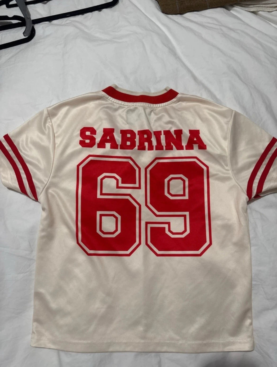 Sabrina Carpenter Official Short N Sweet Tour Top Sabrina 69 on back